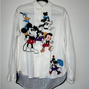 NWT UNIQUE Kilometre Paris Ultra Light Beverlywood Button Lined Shirt  M